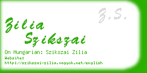 zilia szikszai business card